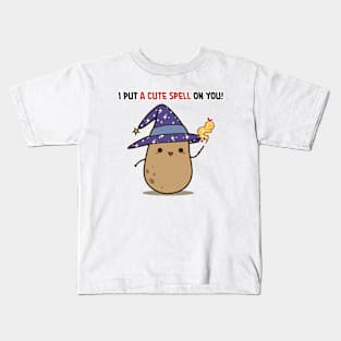 Cute Witch Potato Spell Kids T-Shirt